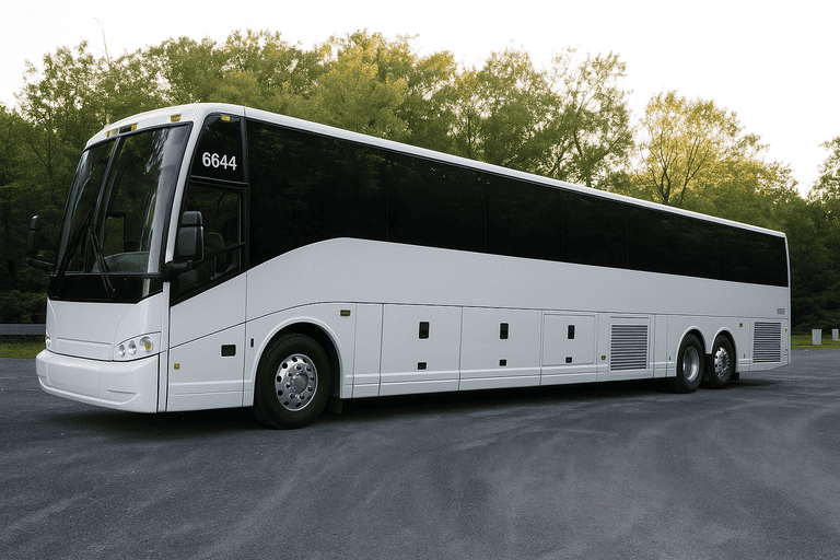 exterior of Charter Bus Rental Ocala coach bus
